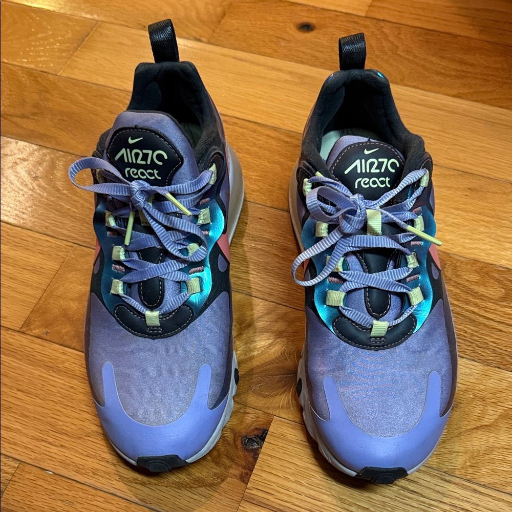 Nike Air Max React Lavender and Black Sneakers